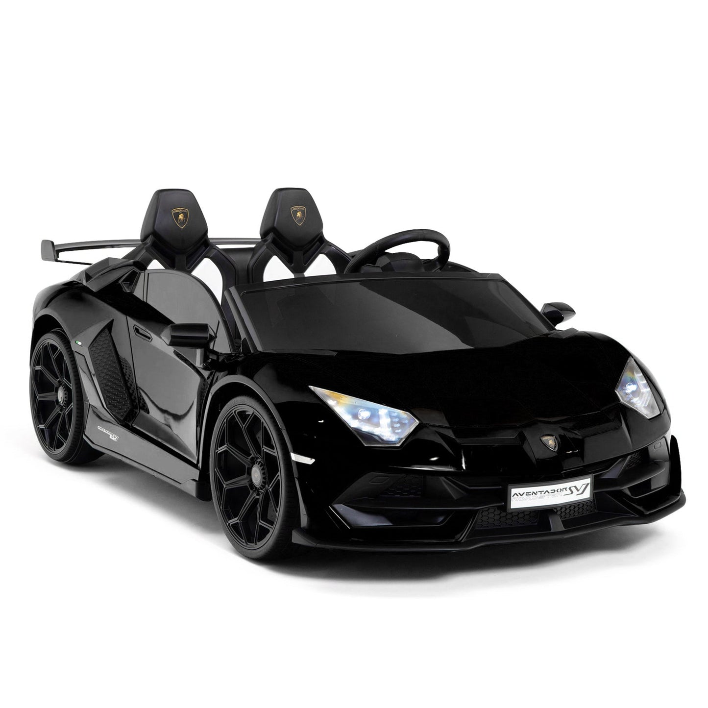 Lamborghini Aventador SVJ Drift Edition 24V Kids Ride-On Car with R/C Parental Remote | Black