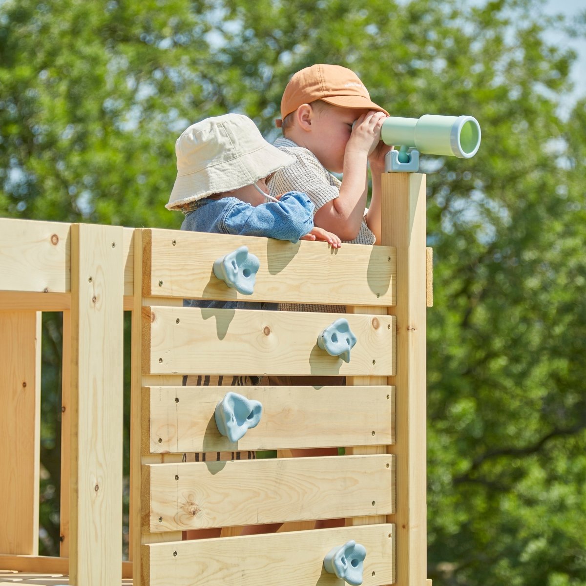 PolarPlay Kids Climbing Tower & Playhouse - Climb & Swing Ragna Mist