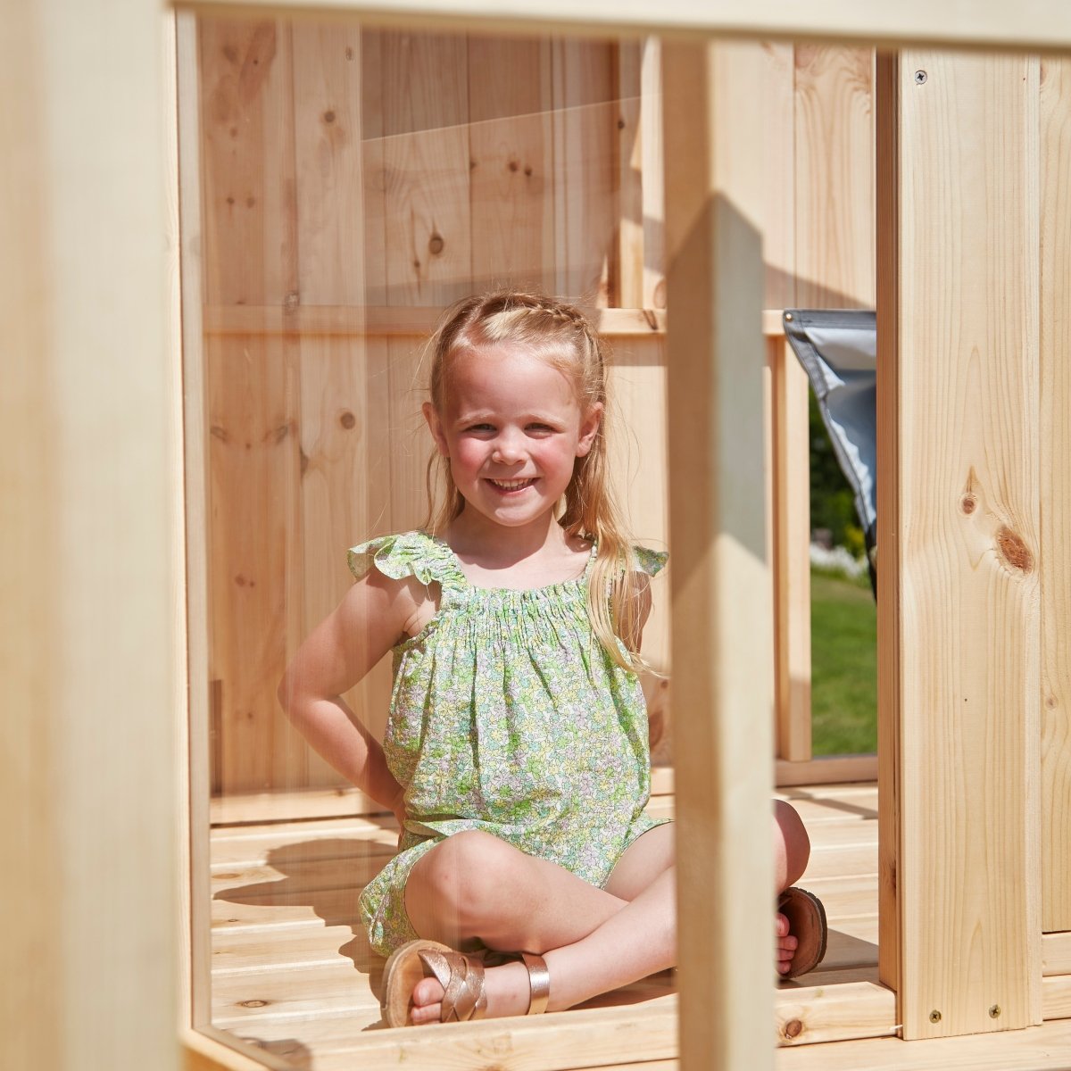 PolarPlay Kids Scandinavian Style Climbing Platform & Playhouse - Astrid Mist