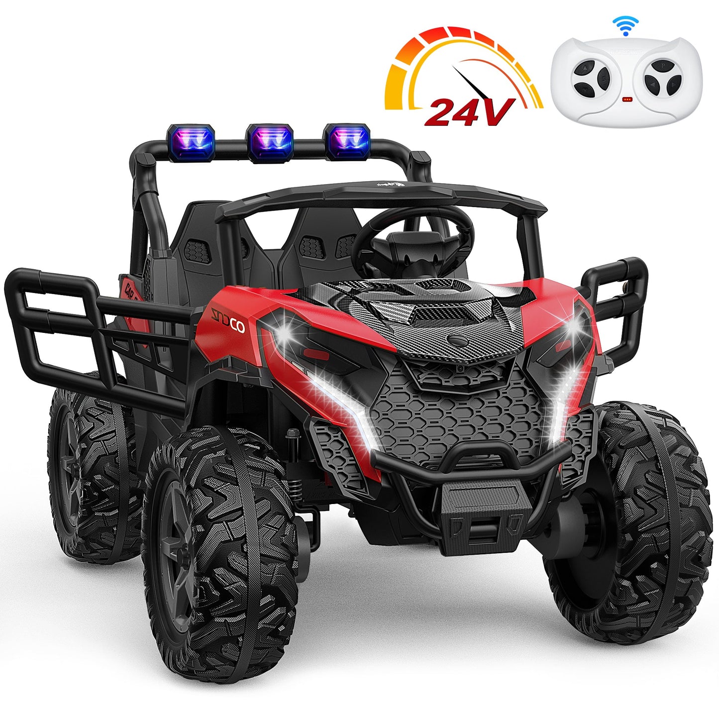 4x200W 24V 2-Seater Ride-on Truck 4WD with EVA Tires