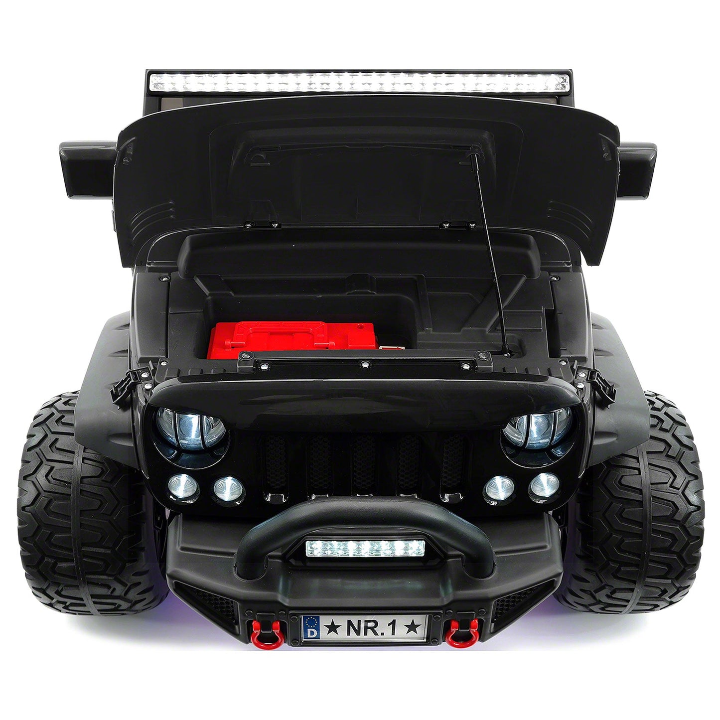 Trail Explorer 12V Kids Ride-On Car Truck with R/C Parental Remote | Cherry Red