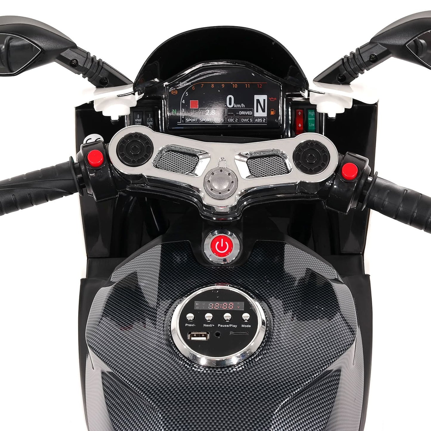 Street Racer 12V Electric Kids Ride-On Motorcycle | Black