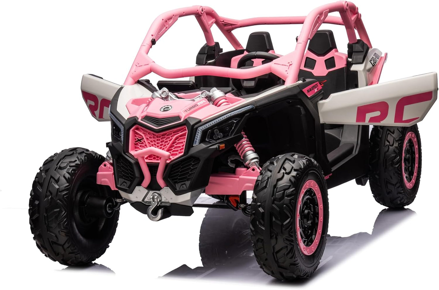 Can-Am Maverick XL Custom Edition 24V Kids Ride-On UTV Buggy Car | Rose Pink