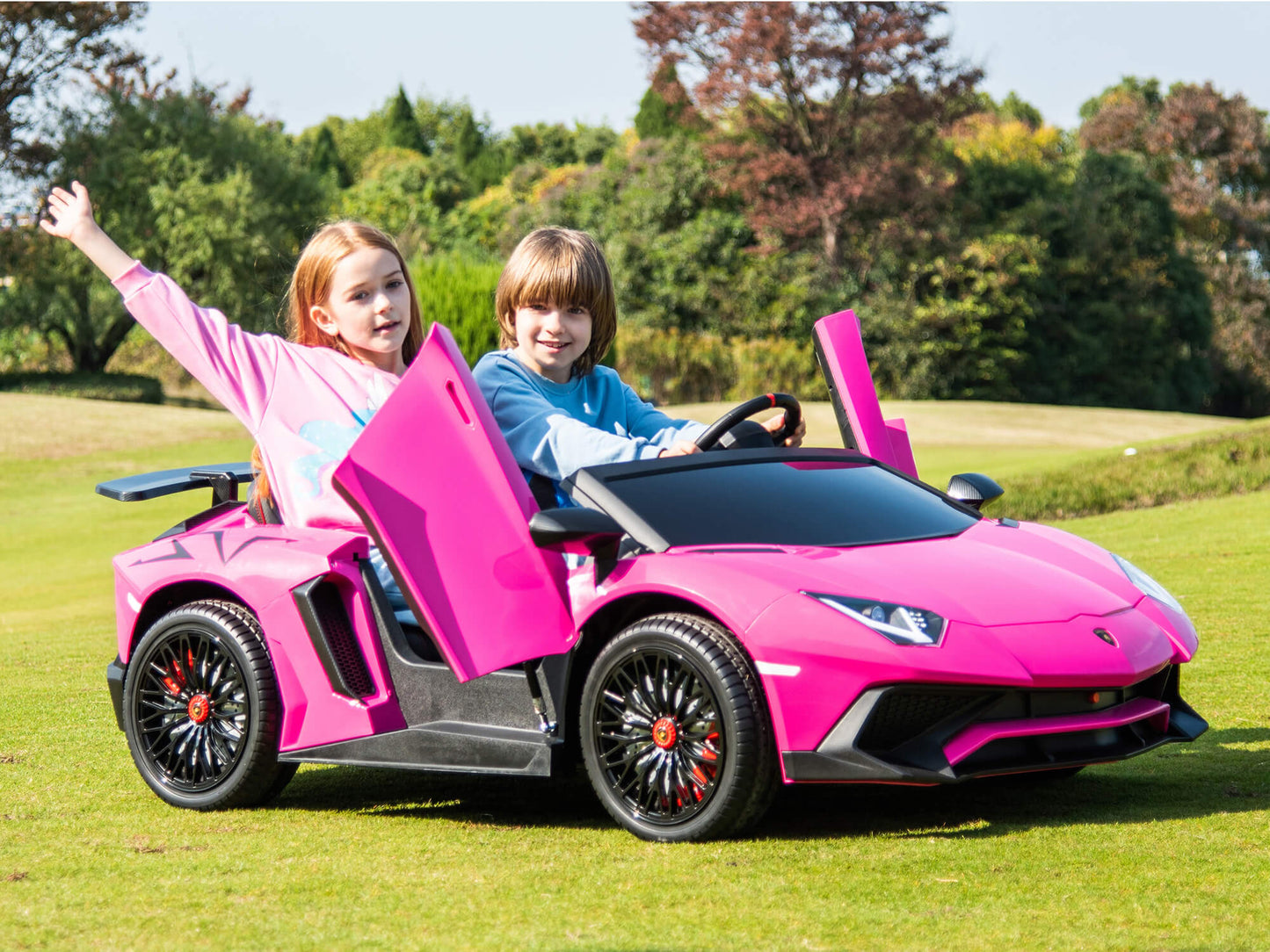 Lamborghini Aventador XXL 24V Big Kids Ride-On Car | Gray
