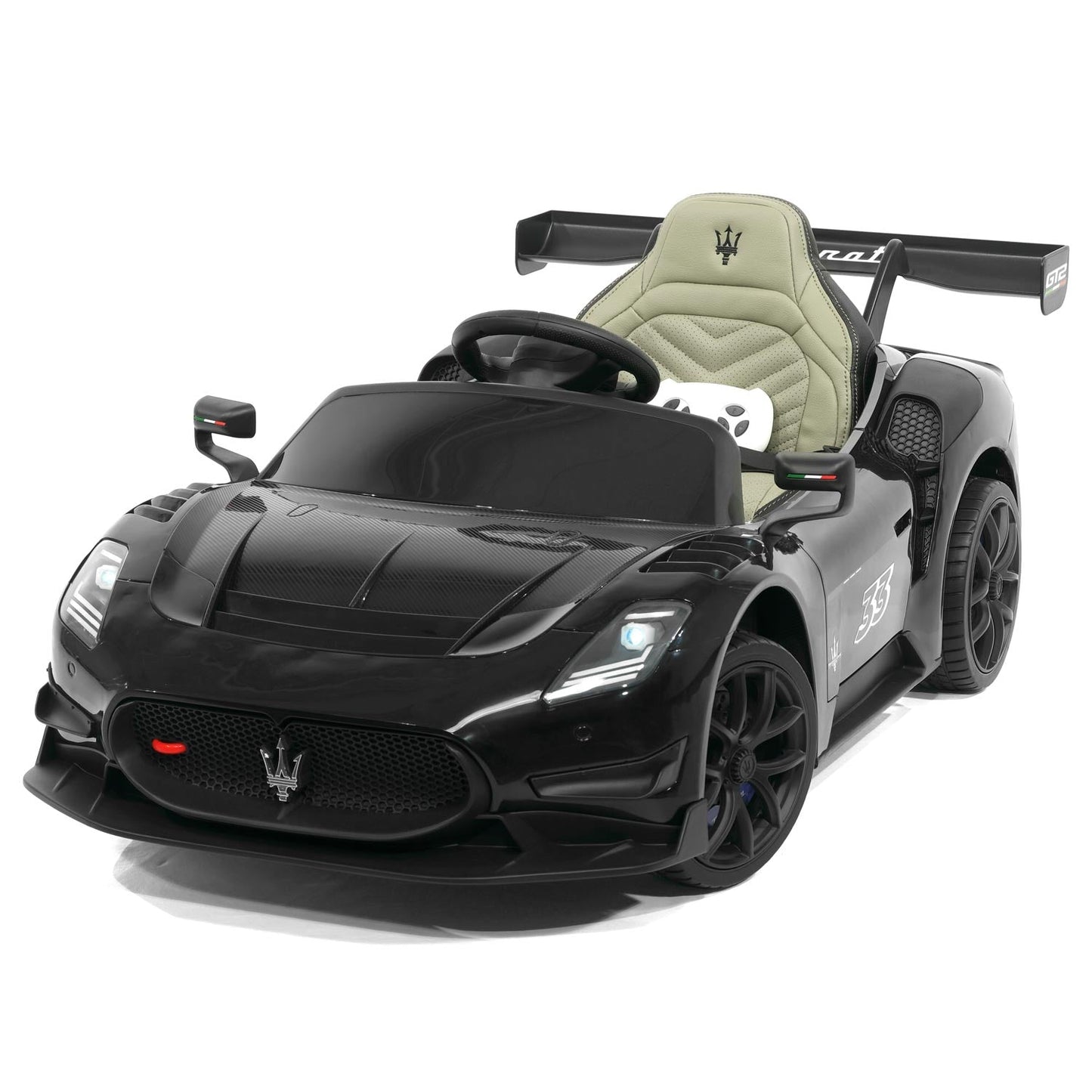 Maserati GT2 24V Kids Ride-On Car with R/C Parental Remote | Black