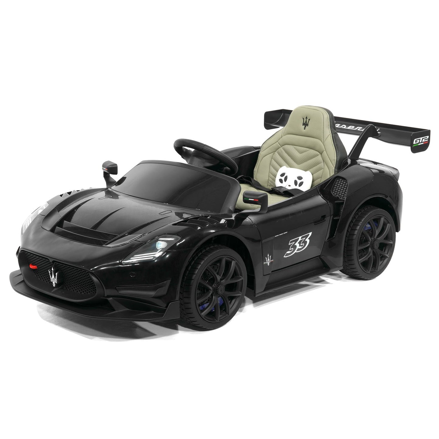 Maserati GT2 24V Kids Ride-On Car with R/C Parental Remote | Black