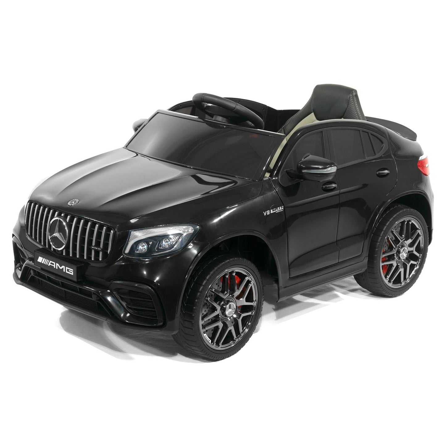 Mercedes AMG GLC 63S 12V 4WD Kids Ride-On Car with R/C Parental Remote | Black