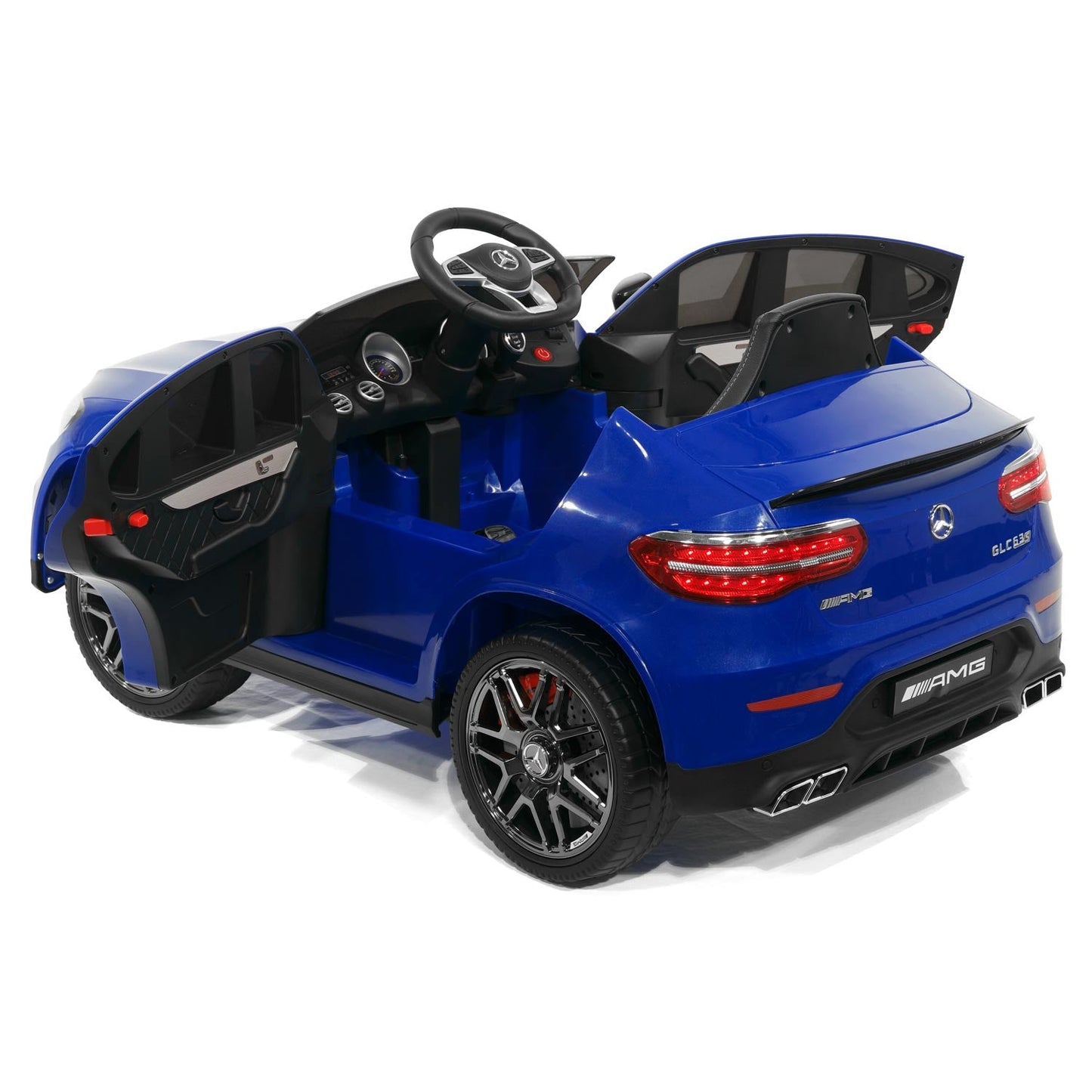 Mercedes AMG GLC 63S 12V 4WD Kids Ride-On Car with R/C Parental Remote | Blue