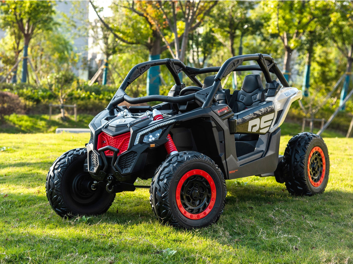 Can-Am Maverick XL Custom Edition 24V Kids Ride-On UTV Buggy Car | Desert Tan