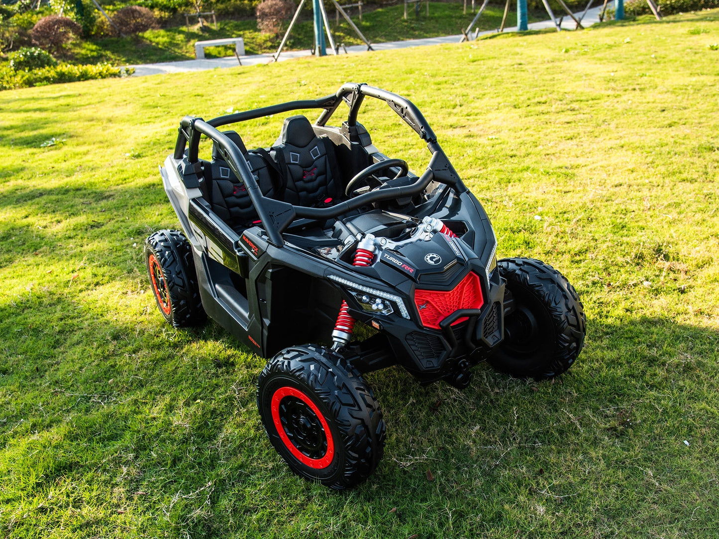 Can-Am Maverick XL Custom Edition 24V Kids Ride-On UTV Buggy Car | Desert Tan