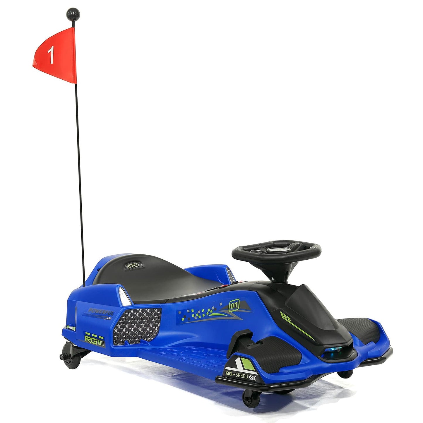 360° Drift Glider 24V Kids Ride-On Go-Kart | Blue