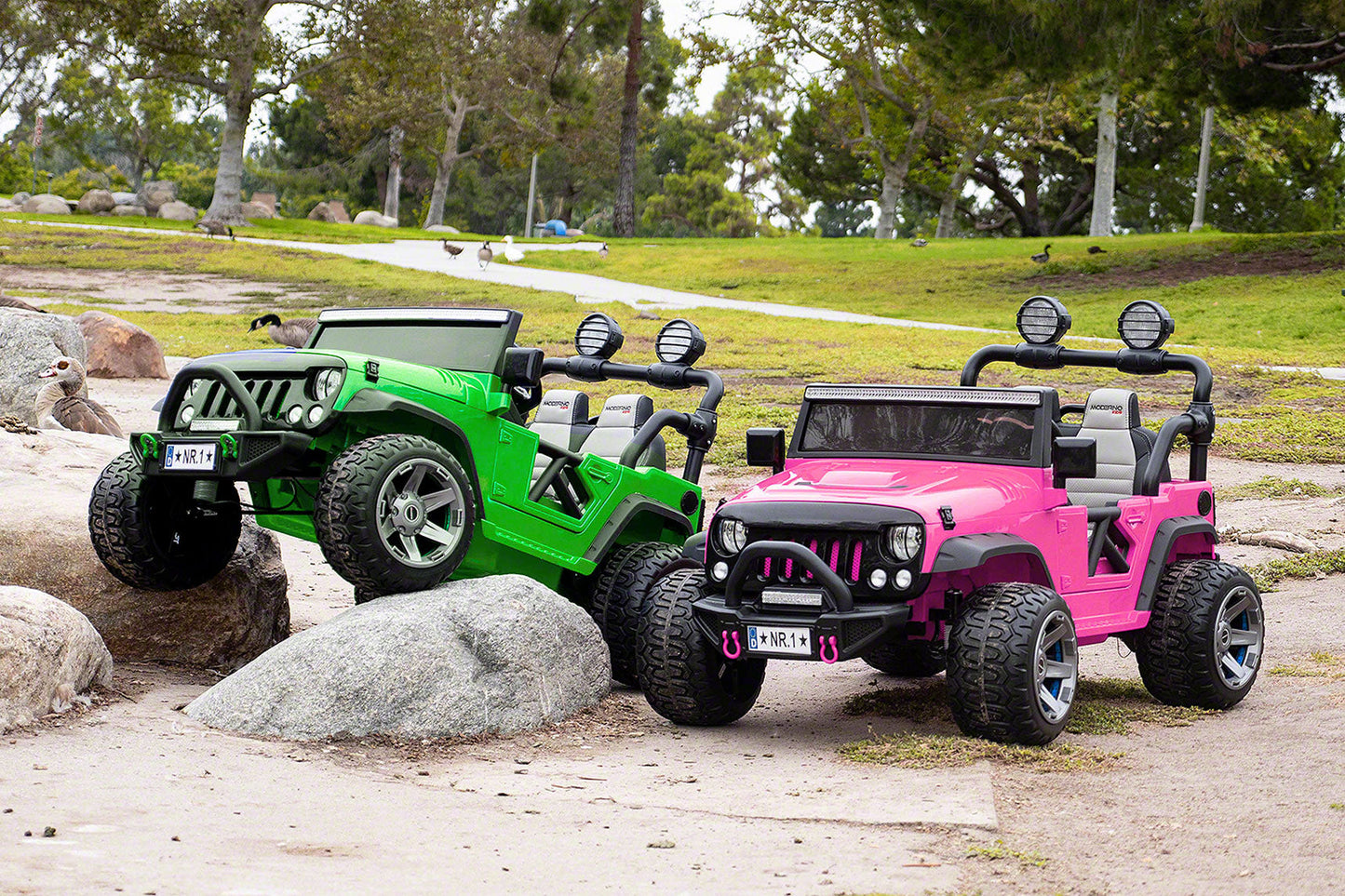 Trail Explorer 24V Kids Ride-On Car Truck with R/C Parental Remote | Pink