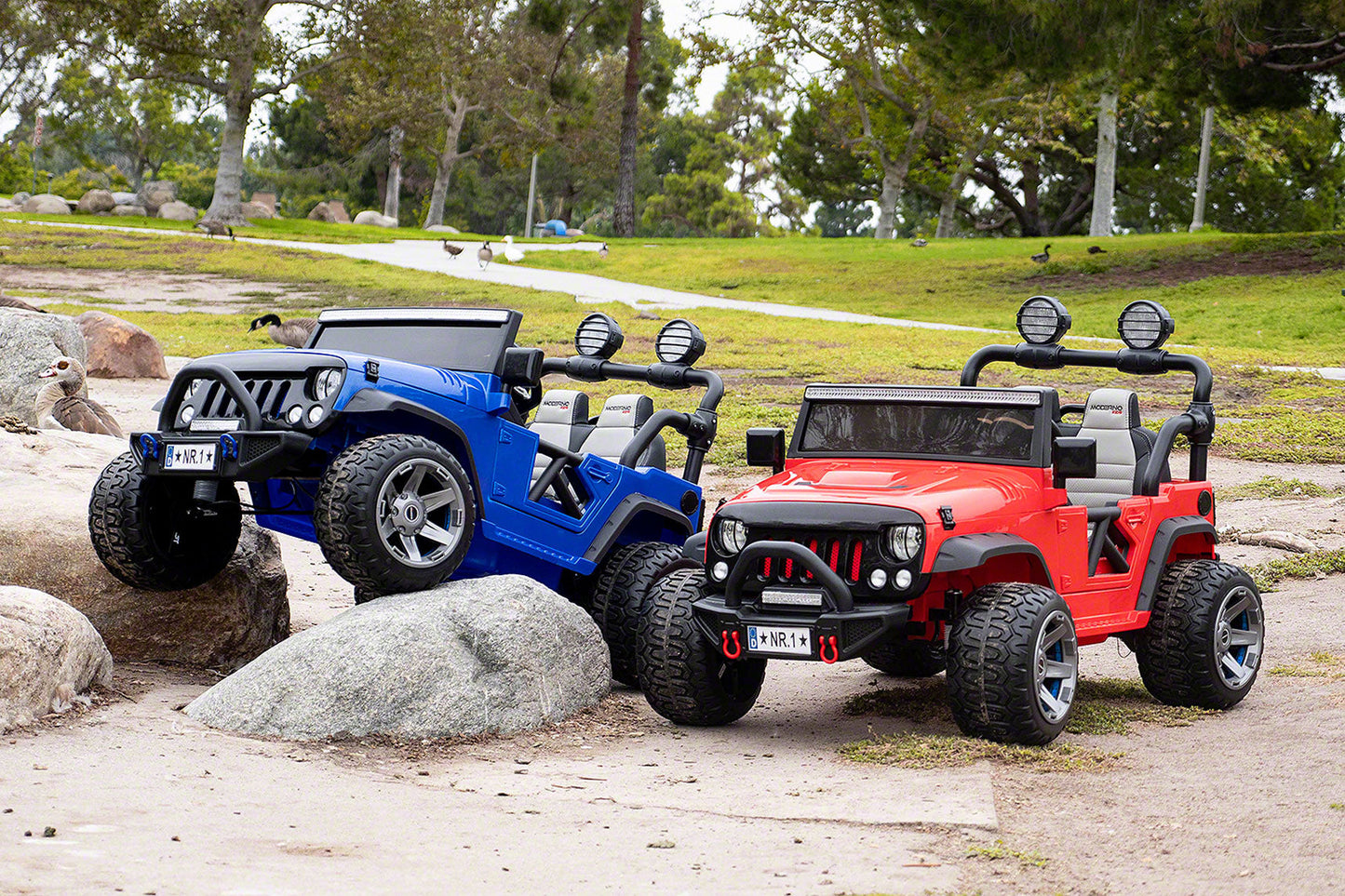 Trail Explorer 12V Kids Ride-On Car Truck with R/C Parental Remote | Blue