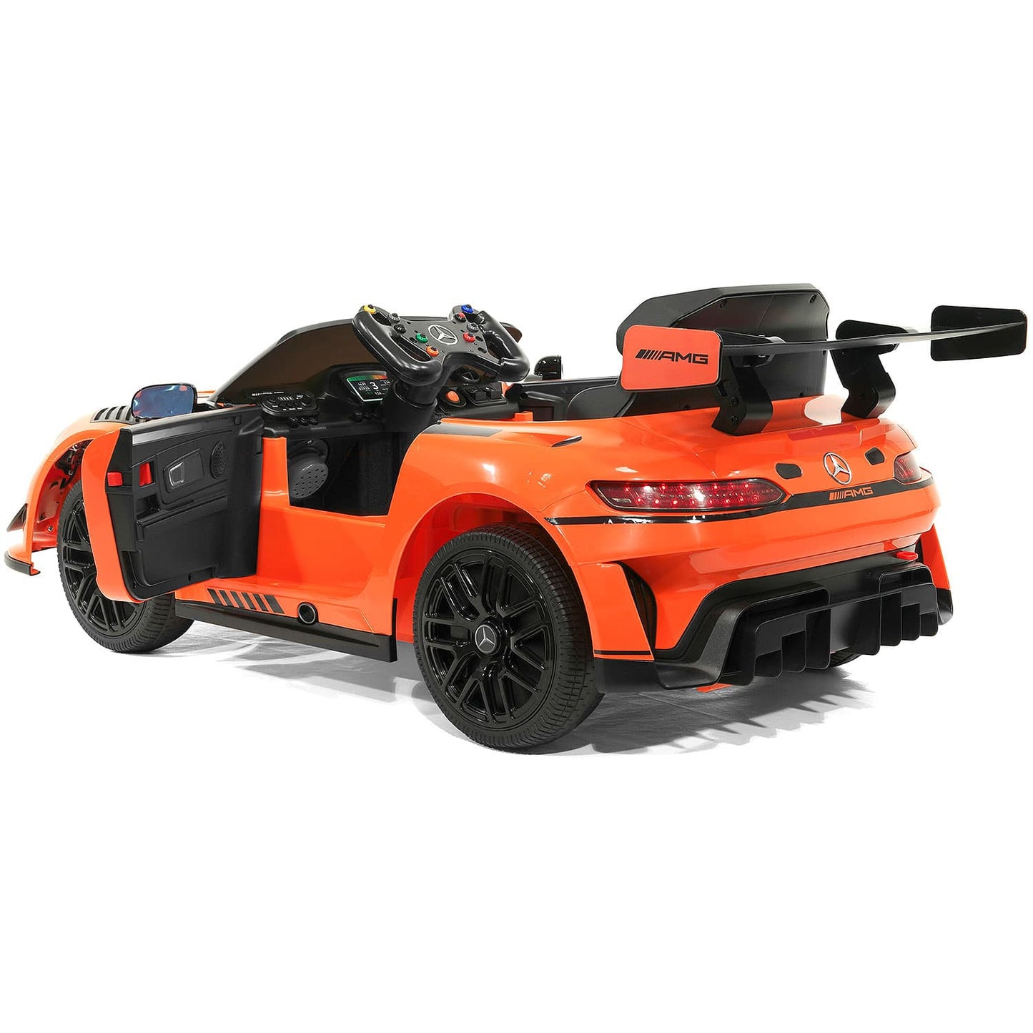 Mercedes AMG GT3 EVO 12V Kids Ride-On Car with R/C Parental Remote | Orange