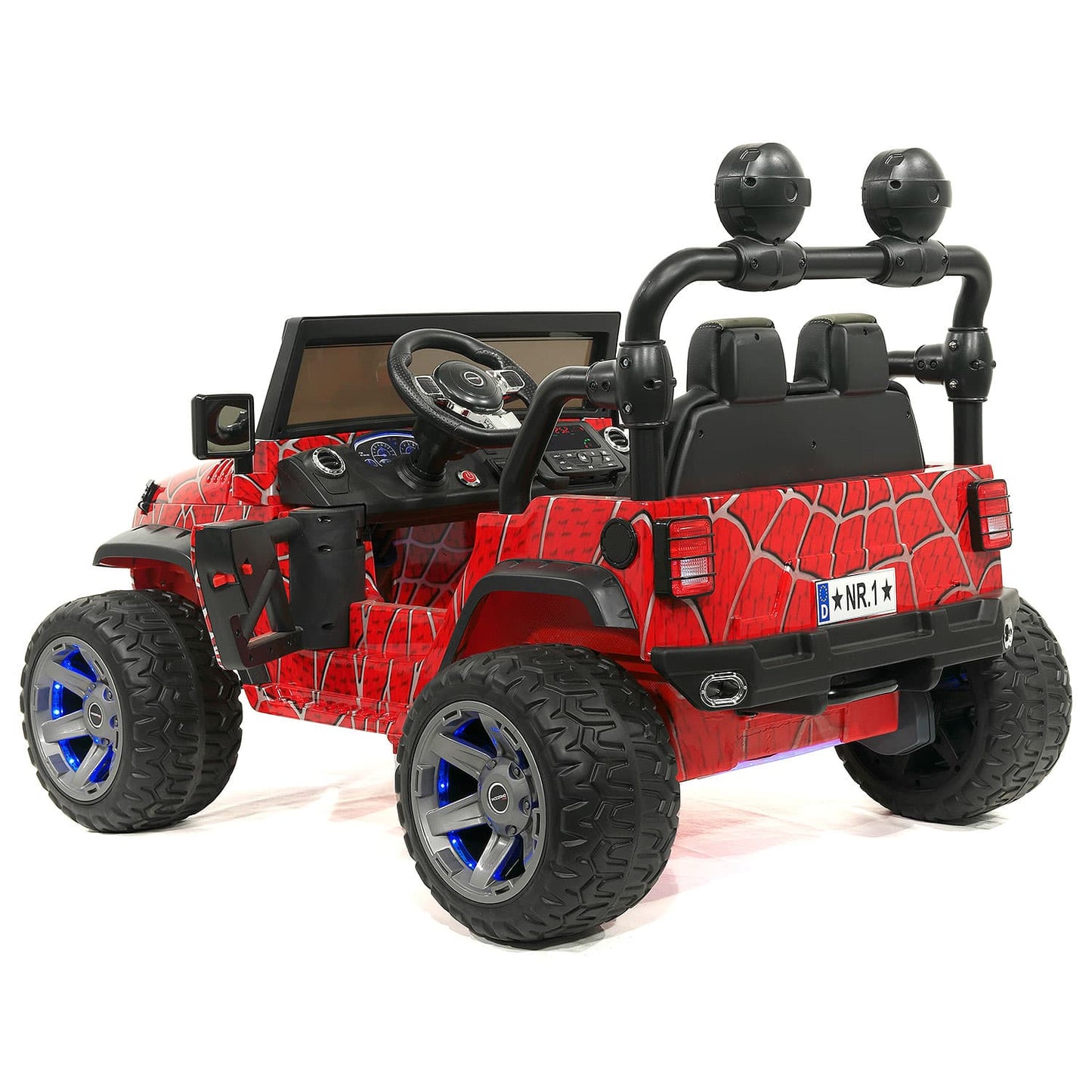 Trail Explorer 24V Kids Ride-On Car Truck with R/C Parental Remote | Spider Red