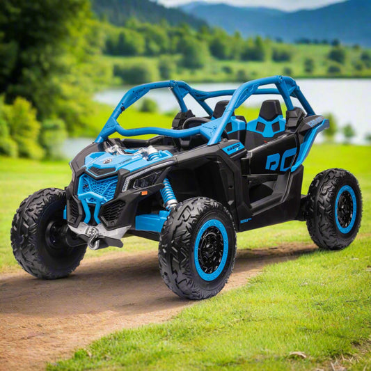Can-Am Maverick XL Custom Edition 24V Kids Ride-On UTV Buggy Car | Blue