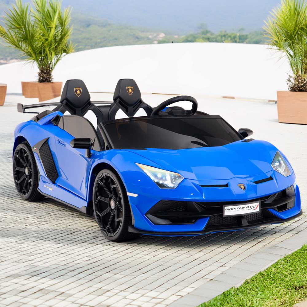 Lamborghini Aventador SVJ Drift Edition 24V Kids Ride-On Car with R/C Parental Remote | Blue