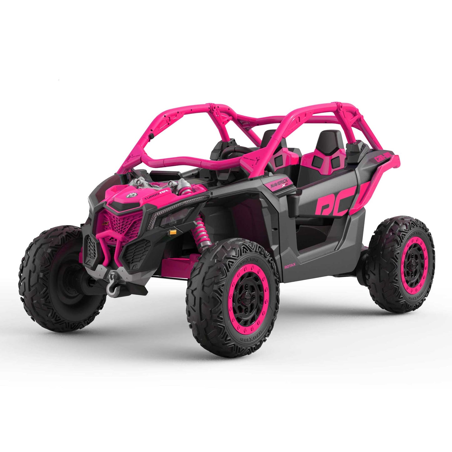 Can-Am Maverick XL Custom Edition 24V Kids Ride-On UTV Buggy Car | Deep Pink