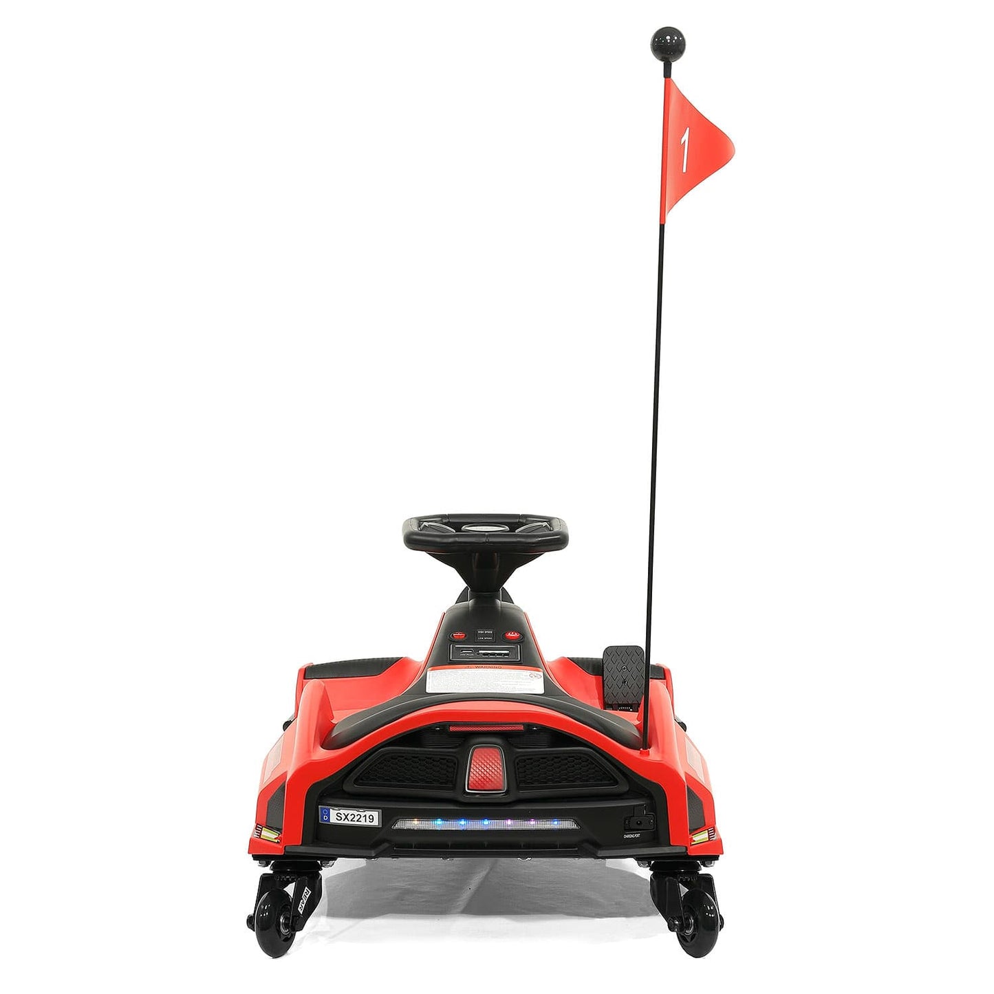 360° Drift Glider 24V Kids Ride-On Go-Kart | Red