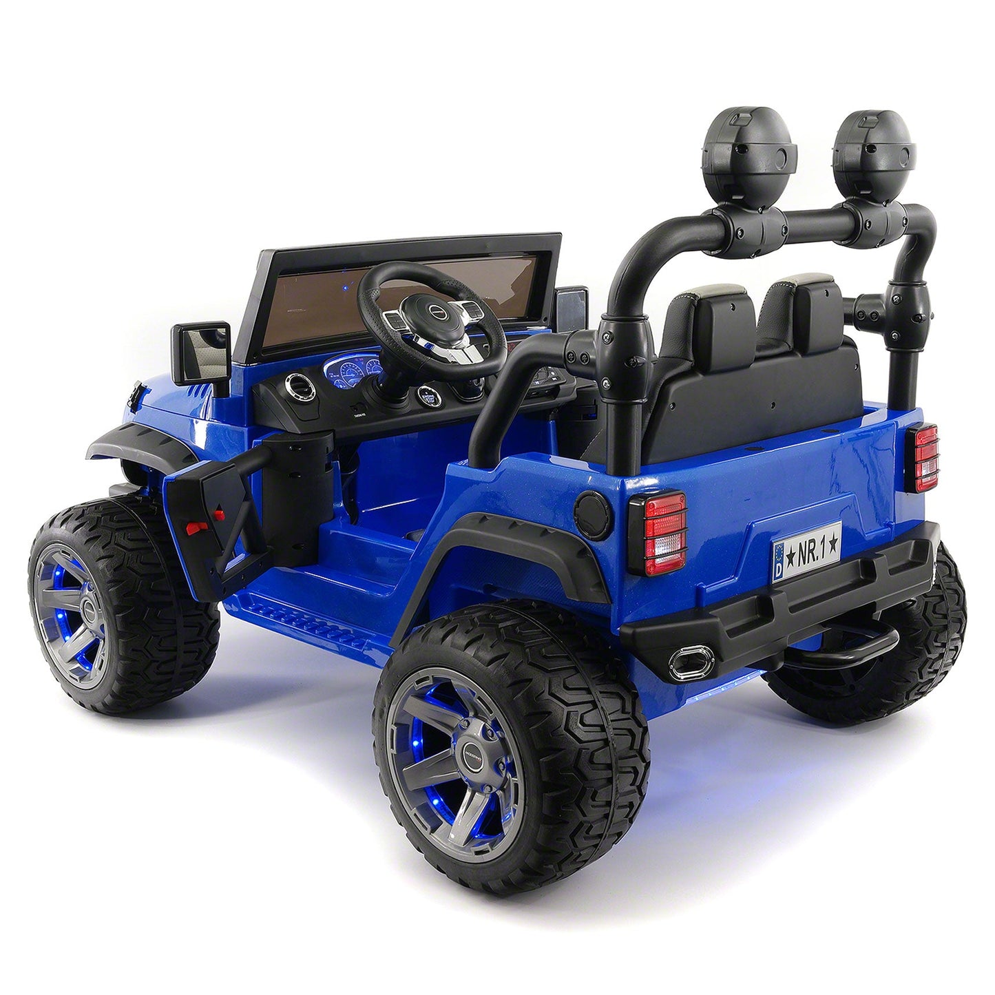 Trail Explorer 12V Kids Ride-On Car Truck with R/C Parental Remote | Blue
