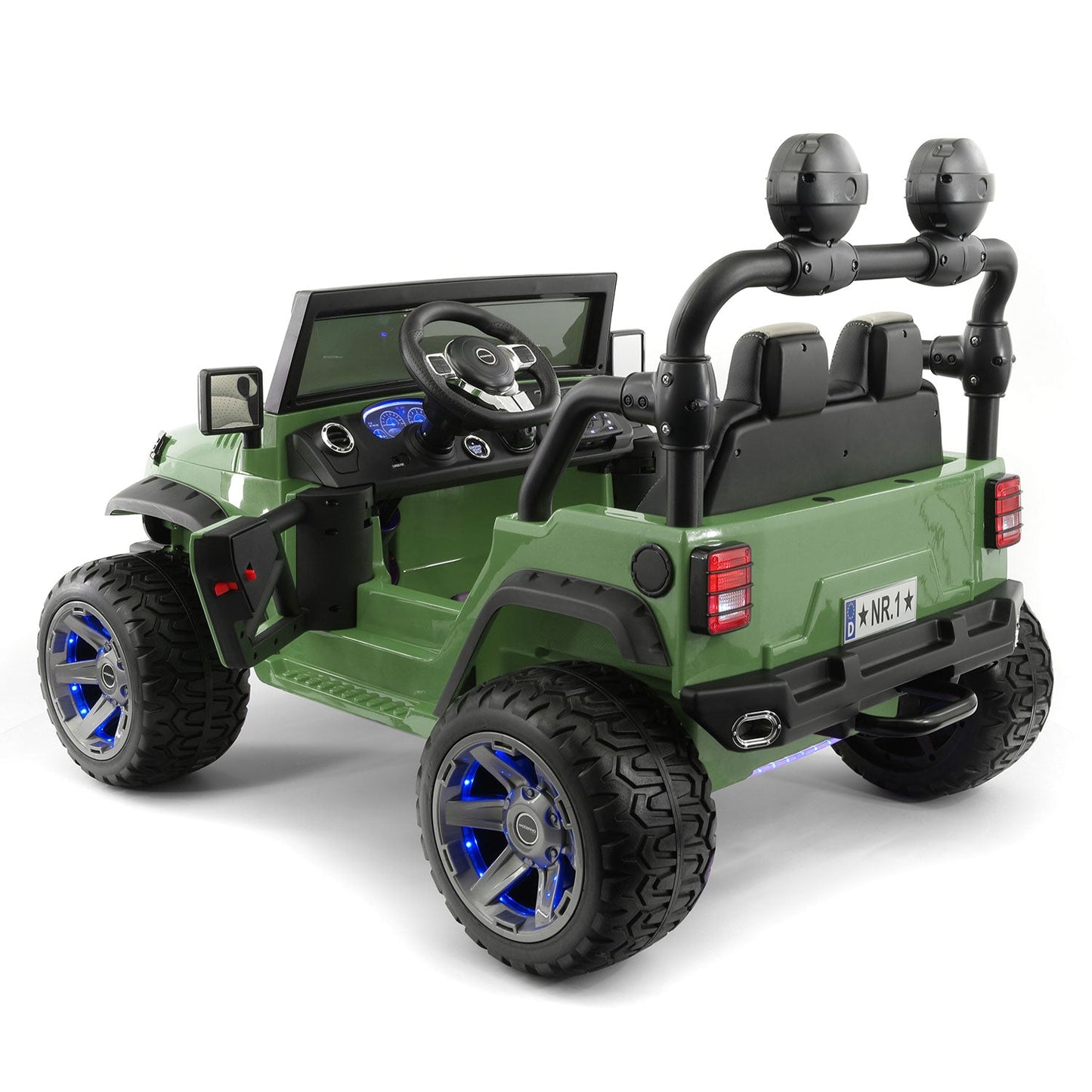 Trail Explorer 12V Kids Ride-On Car Truck with R/C Parental Remote + Spare Battery | Olive