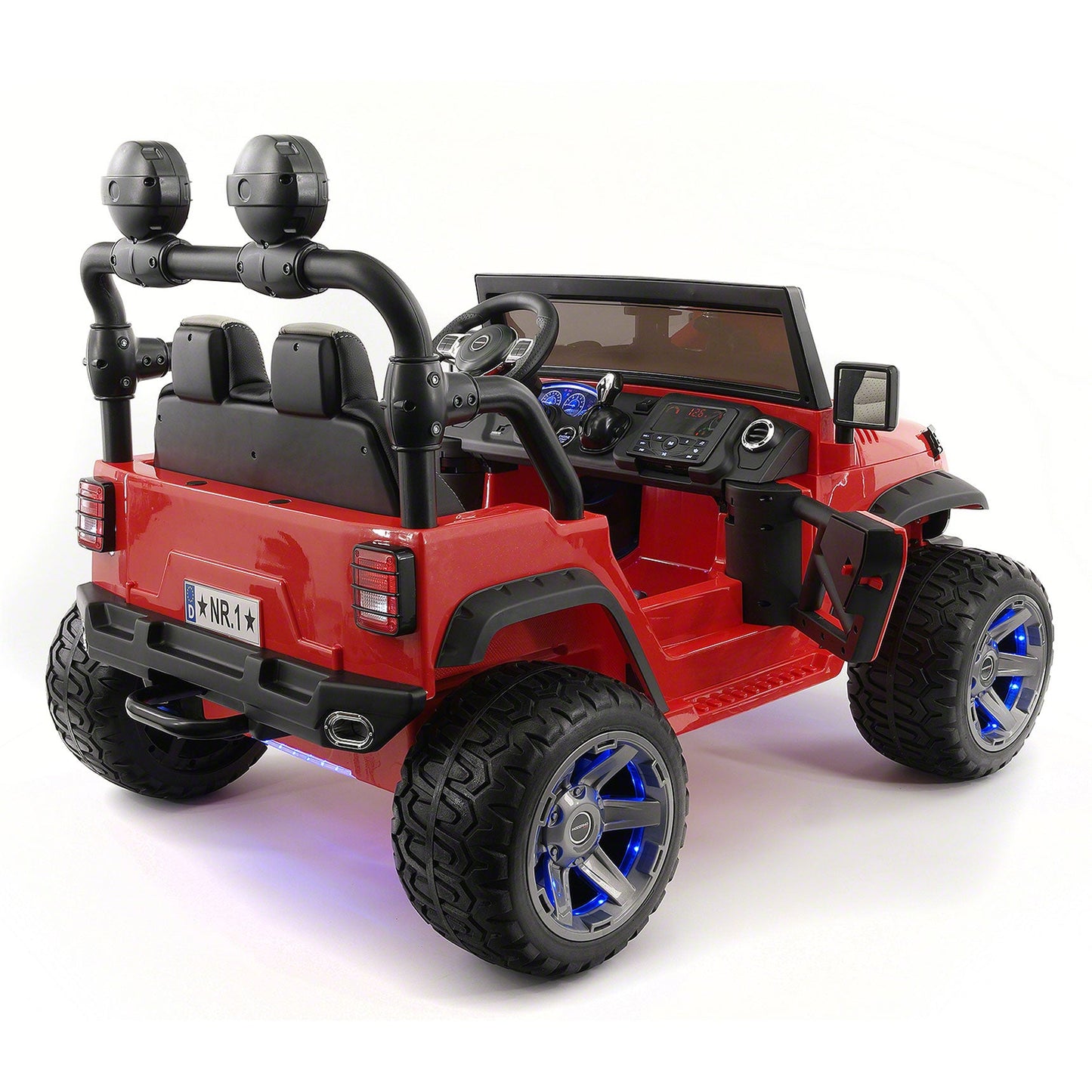 Trail Explorer 12V Kids Ride-On Car Truck with R/C Parental Remote + Spare Battery | Cherry Red