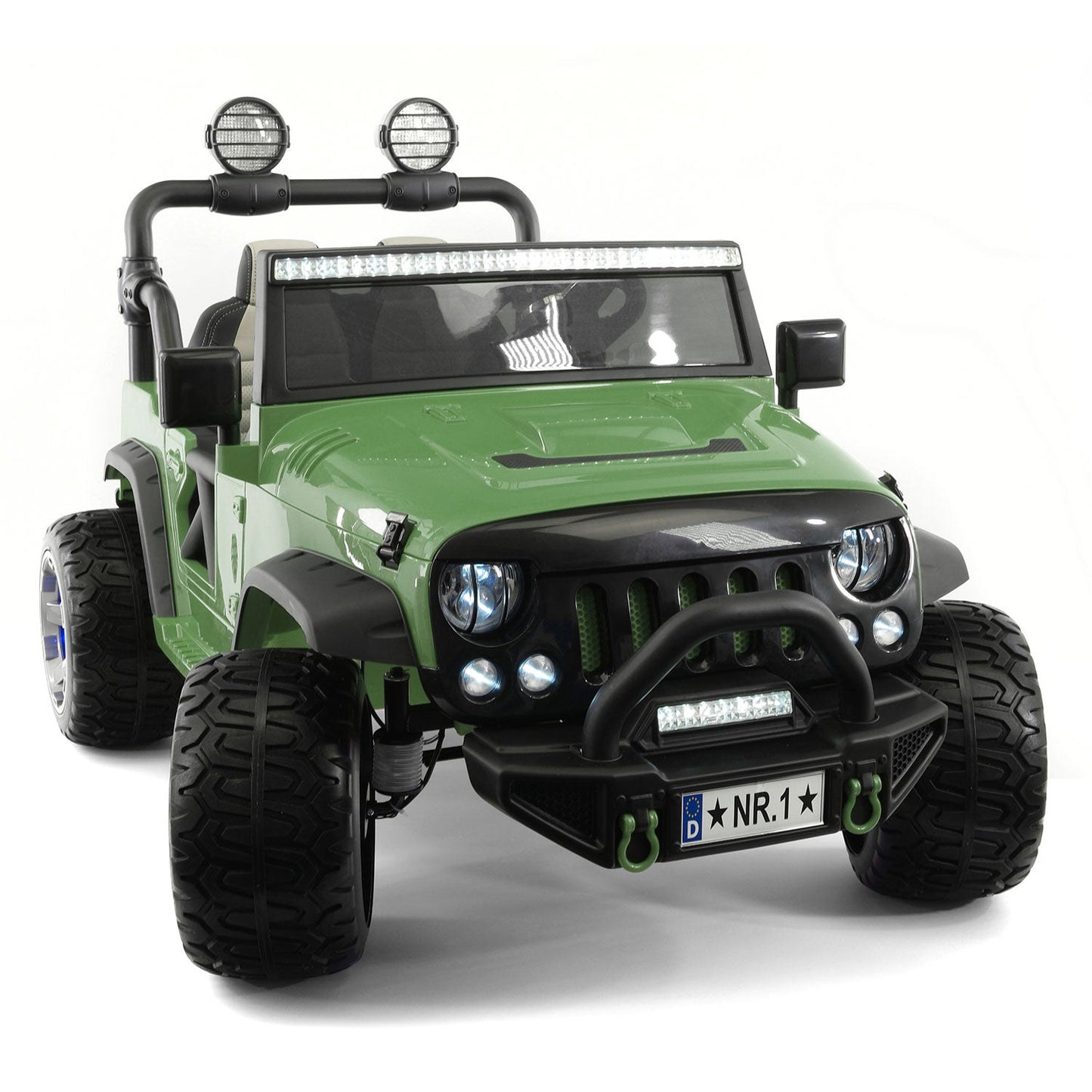 Trail Explorer 12V Kids Ride-On Car Truck with R/C Parental Remote | Olive Green