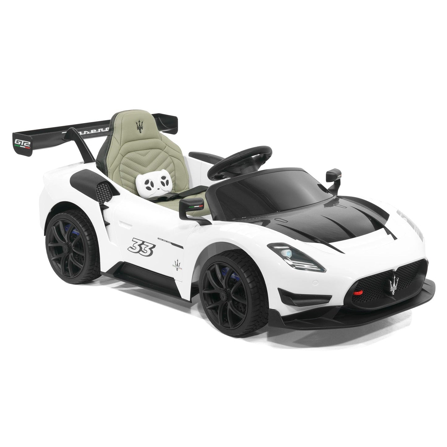 Maserati GT2 24V Kids Ride-On Car with R/C Parental Remote | White
