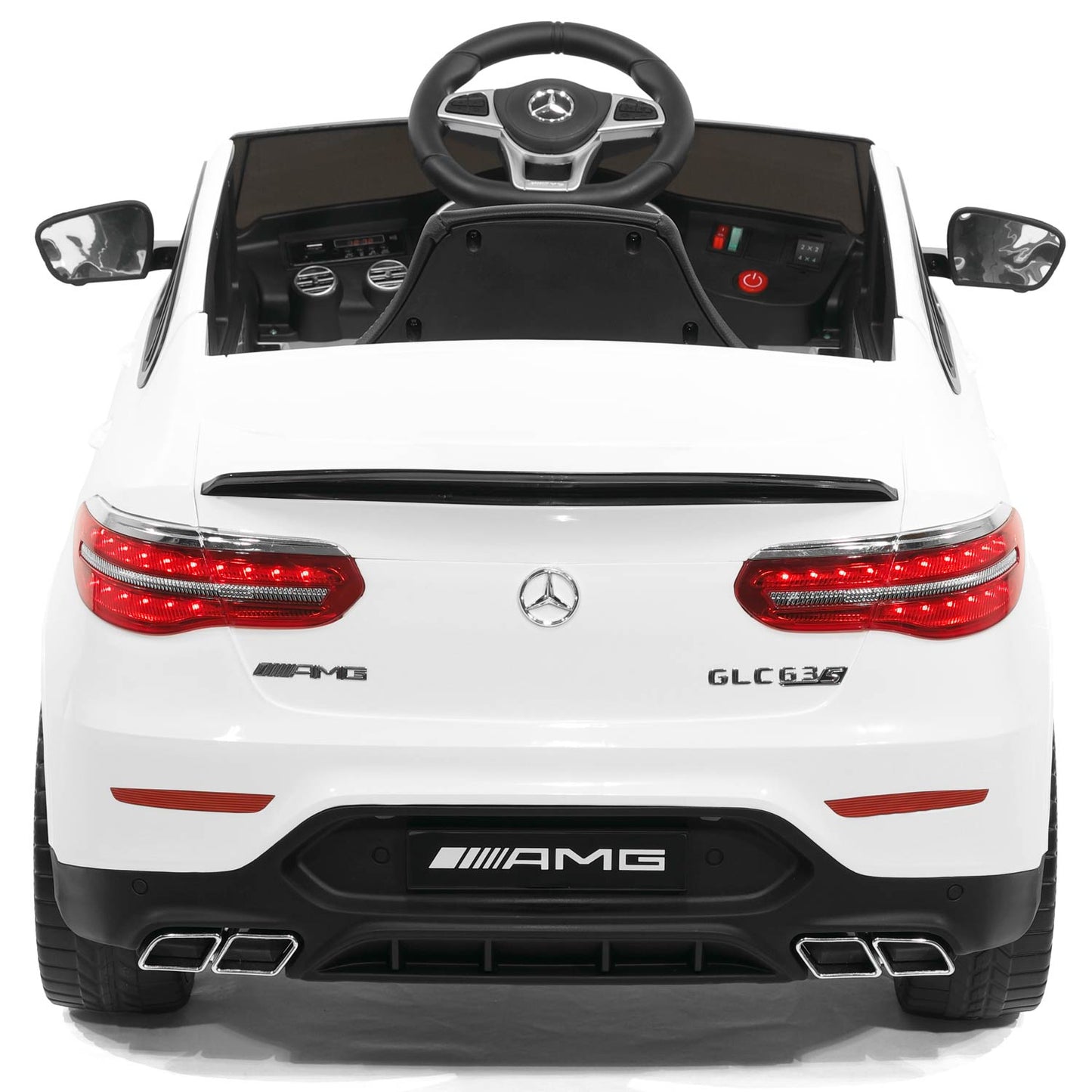 Mercedes AMG GLC 63S 12V 4WD Kids Ride-On Car with R/C Parental Remote | White