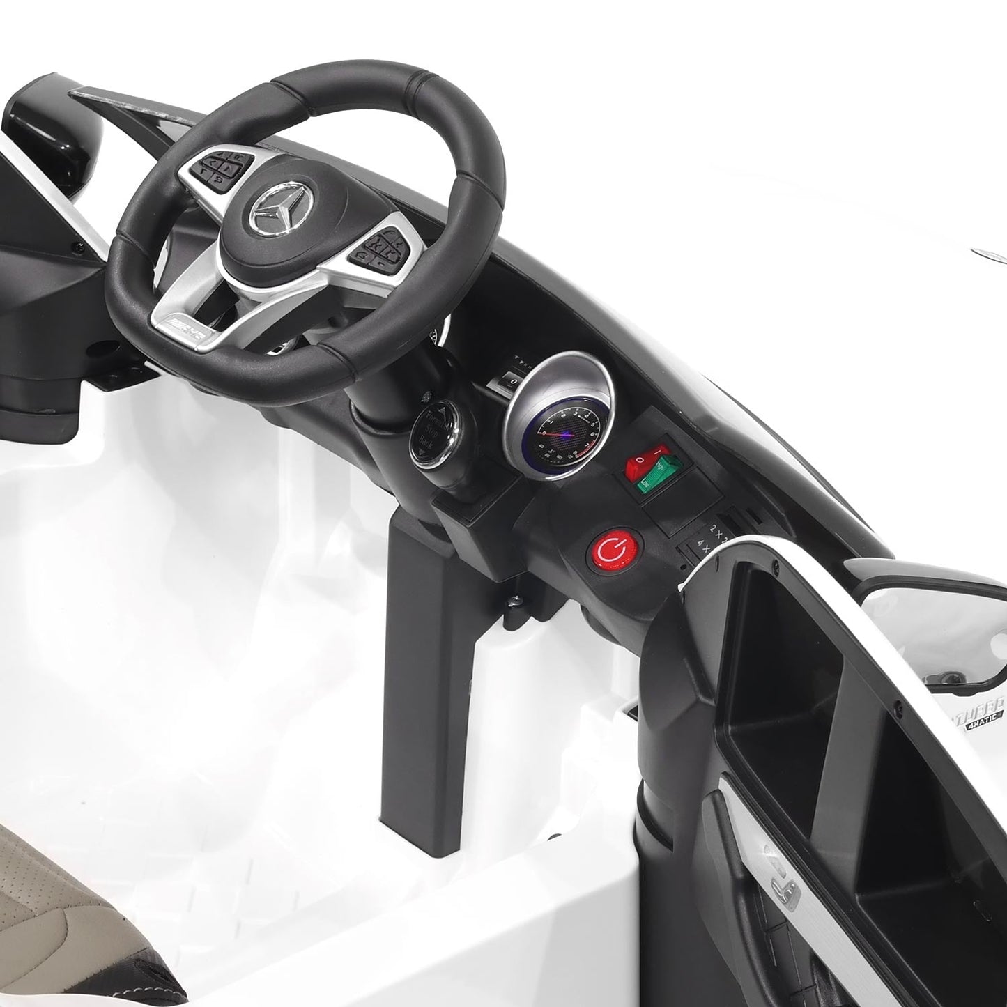 Mercedes AMG GLC 63S 12V 4WD Kids Ride-On Car with R/C Parental Remote | White