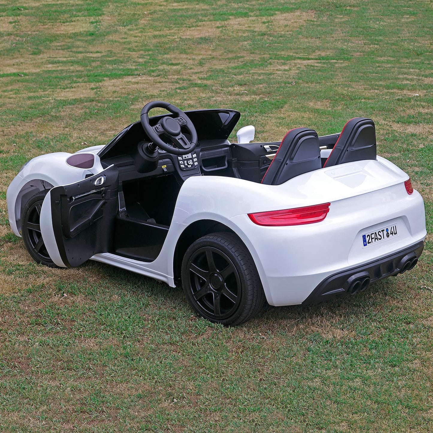 Roadster XXL Sport 24V Big Kids Ride-On Car | White