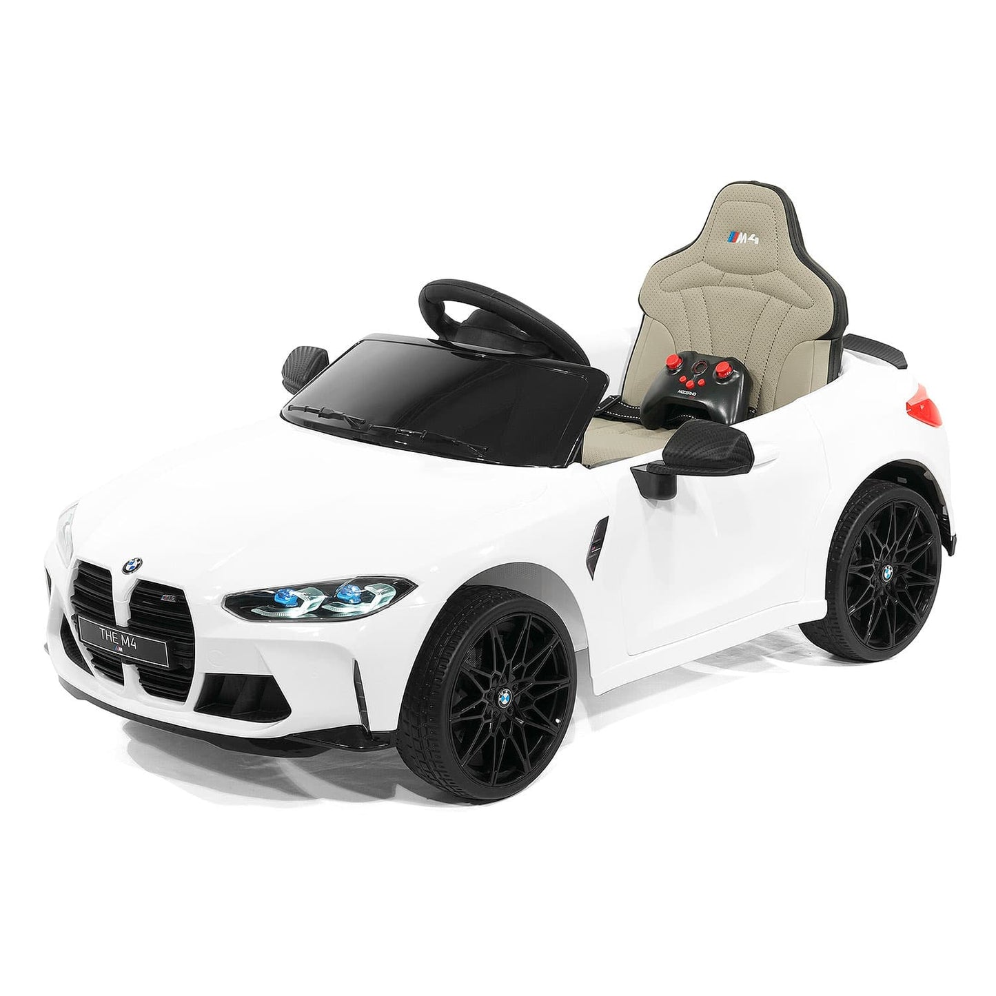 BMW M4 12V Kids Ride-On Car with R/C Parental Remote | White