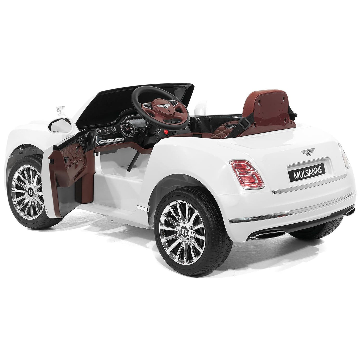 Bentley Mulsanne 12V Kids Ride on Car with Parental Remote Control | White