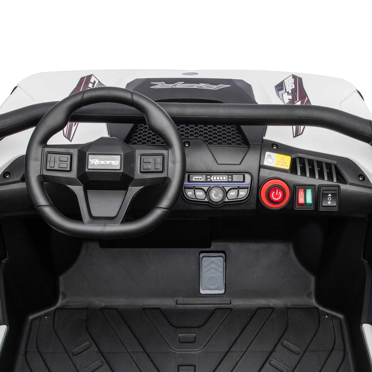 Trail Runner 24V 4WD Kids Ride-On UTV with R/C Parental Remote | White