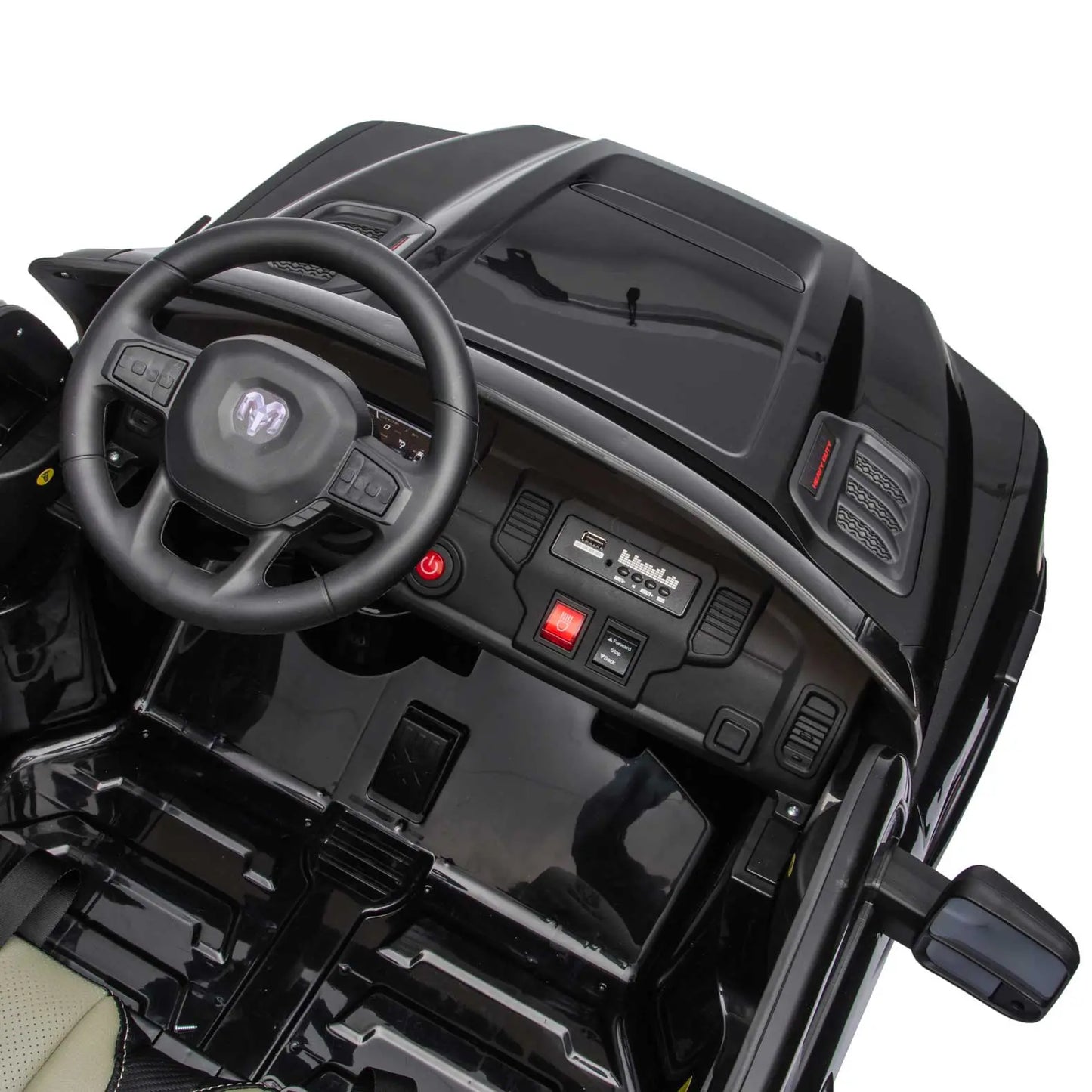 Dodge Ram 2500 Rebel 24V Kids Ride-On Car Truck with R/C Parental Remote | Black