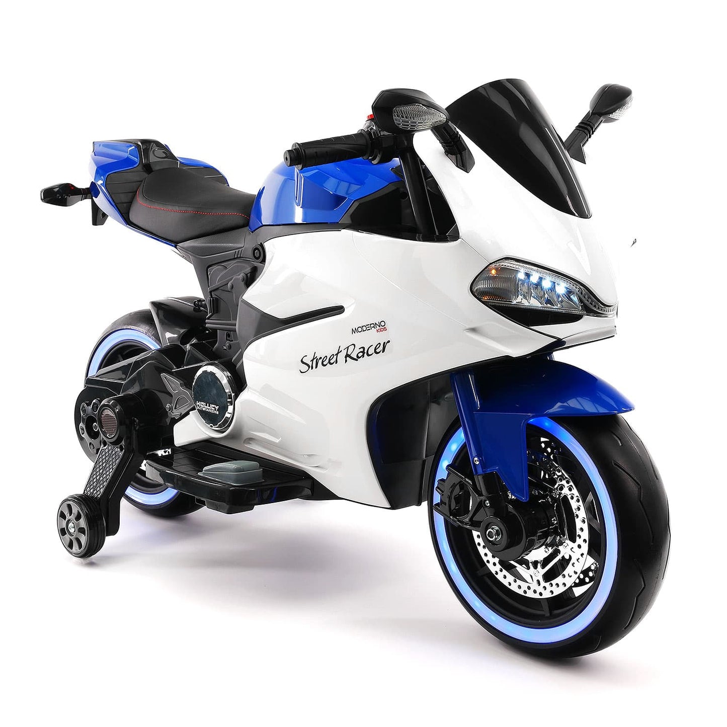 Street Racer 12V Electric Kids Ride-On Motorcycle | Blue