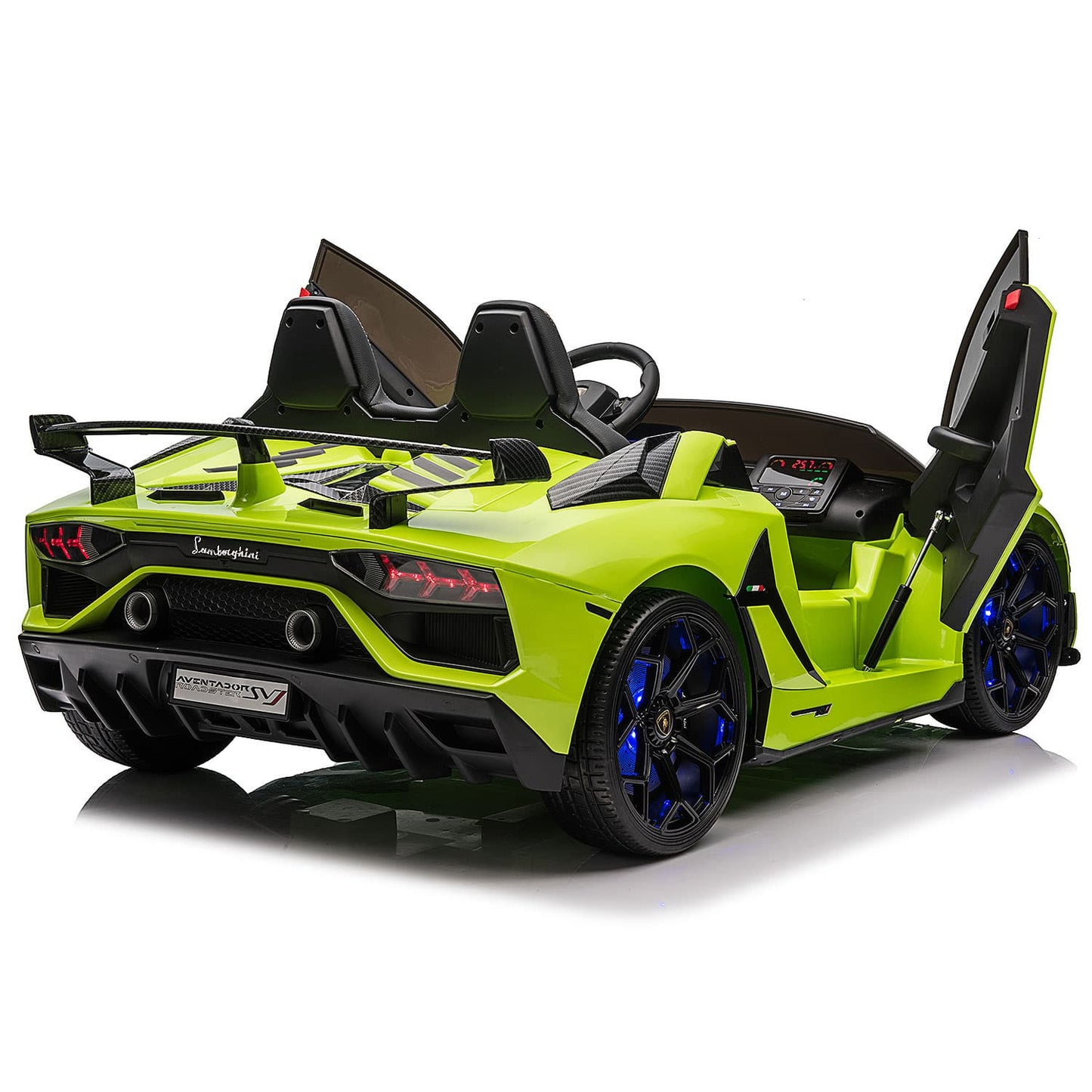 Lamborghini Aventador SVJ 24V Kids Ride-On Car with R/C Parental Remote | Green