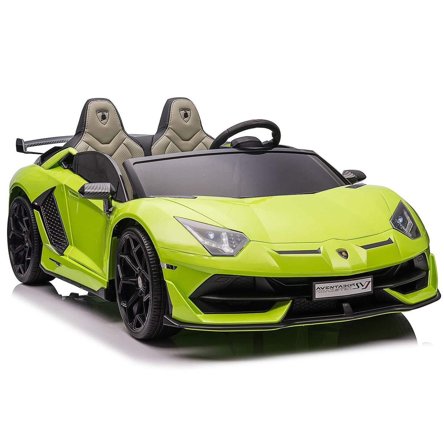 Lamborghini Aventador SVJ 24V Kids Ride-On Car with R/C Parental Remote | Green