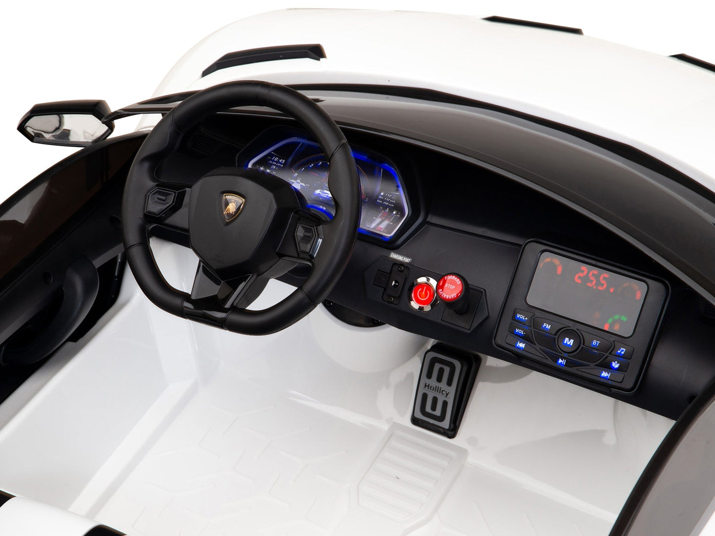 Lamborghini Aventador SVJ Drift Edition 24V Kids Ride-On Car with R/C Parental Remote | White