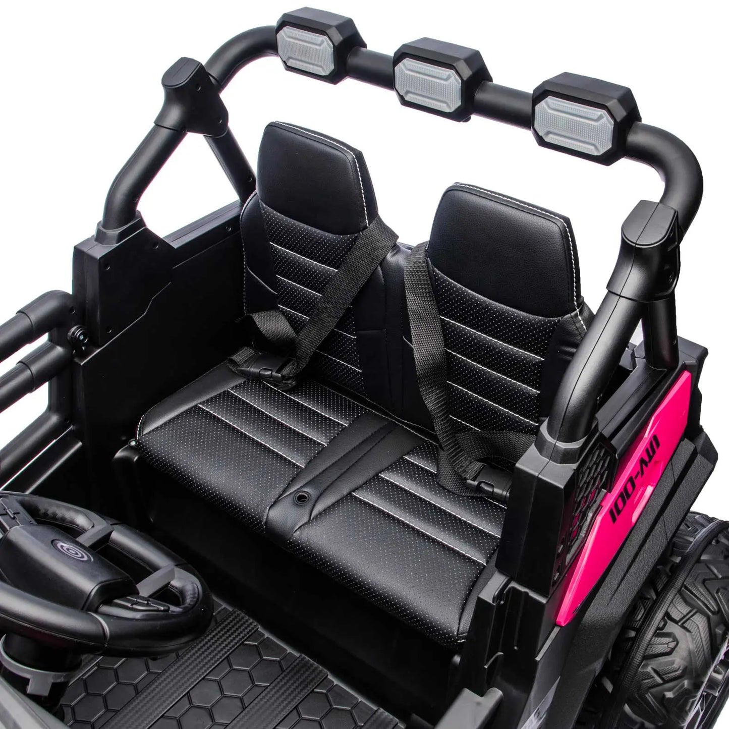 Trail Rider 24V 4WD Kids Ride-On UTV with R/C Parental Remote | Deep Pink