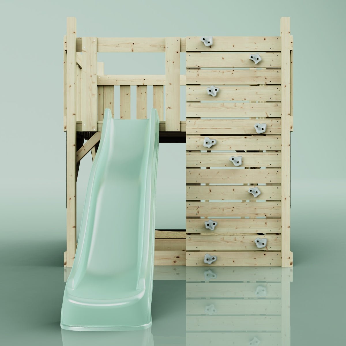 PolarPlay Kids Scandinavian Style Climbing Platform - Fai Sage