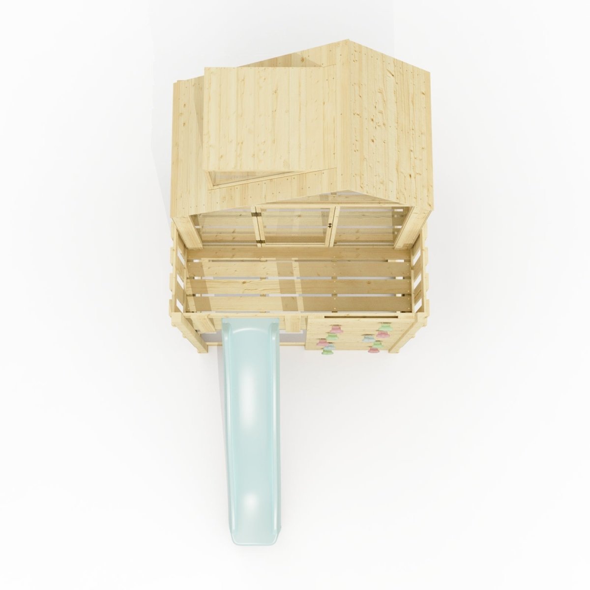 PolarPlay Kids Scandinavian Style Climbing Platform & Playhouse - Astrid Mist