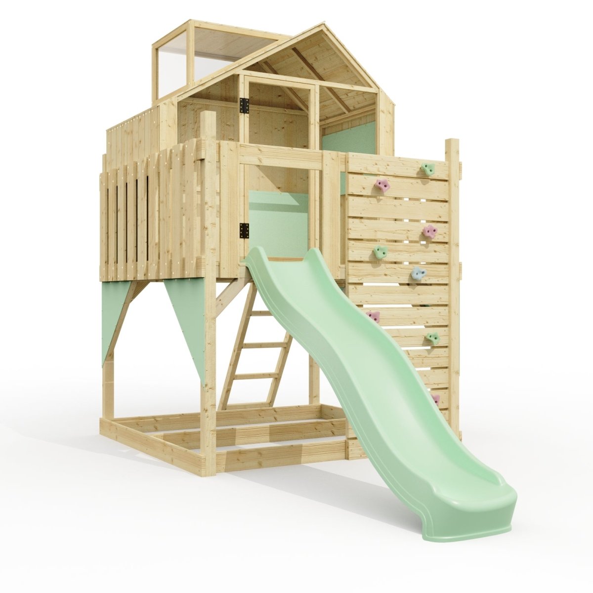 PolarPlay Kids Scandinavian Style Climbing Platform & Playhouse - Astrid Sage