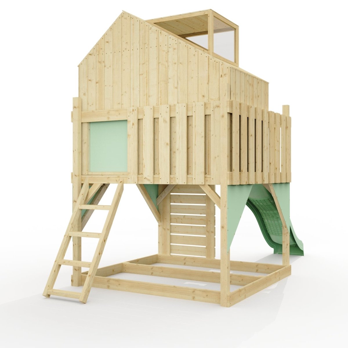 PolarPlay Kids Scandinavian Style Climbing Platform & Playhouse - Astrid Sage