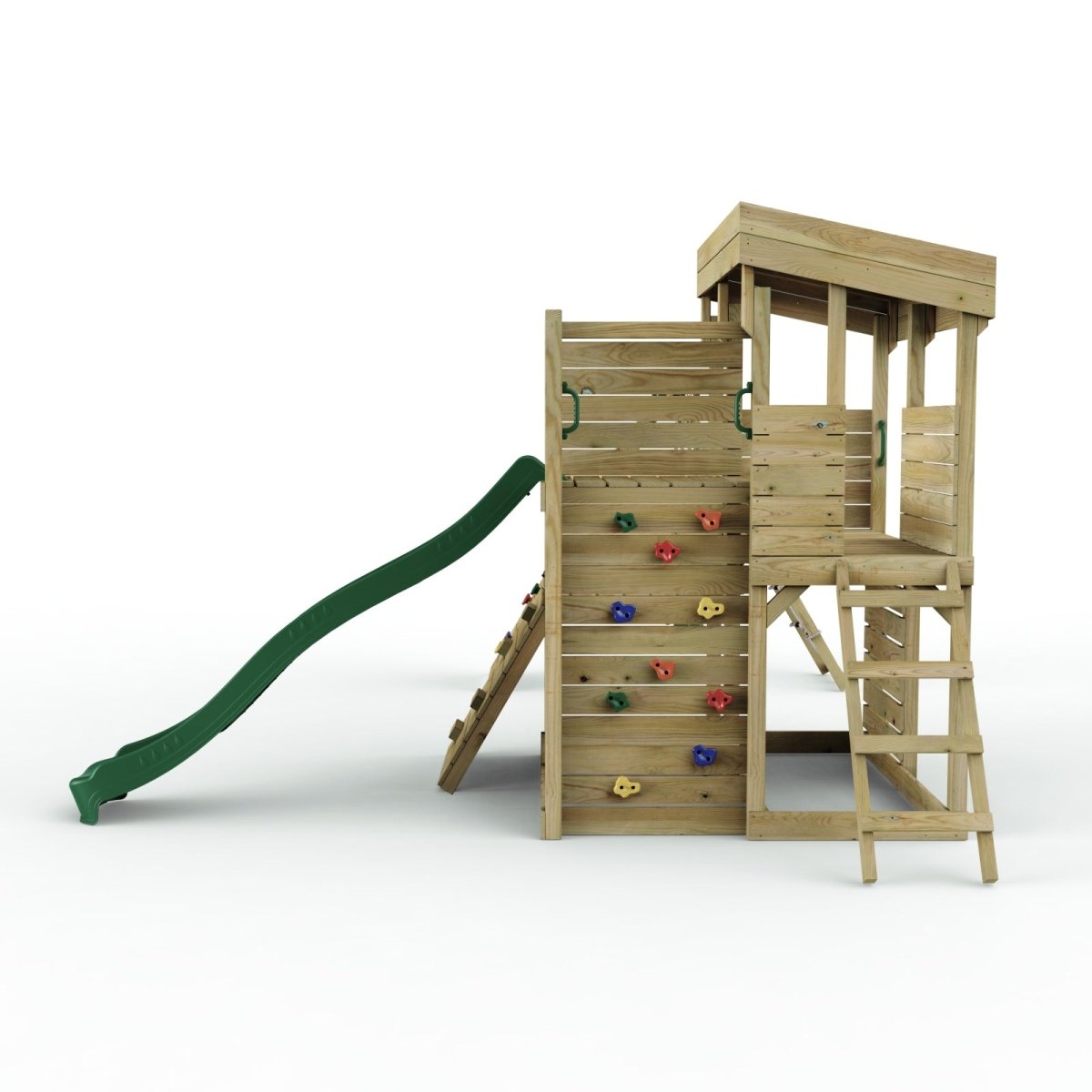 ClassicPlay Sentinel XL Lookout Tower with 3 Decks, Double Swing, Climbing Wall and Slide