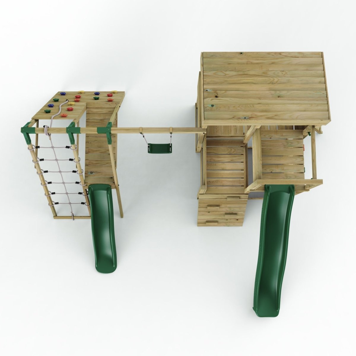 ClassicPlay Sentinel XL Lookout Tower with 3 Decks, Single Swing, Climbing Wall and Slides