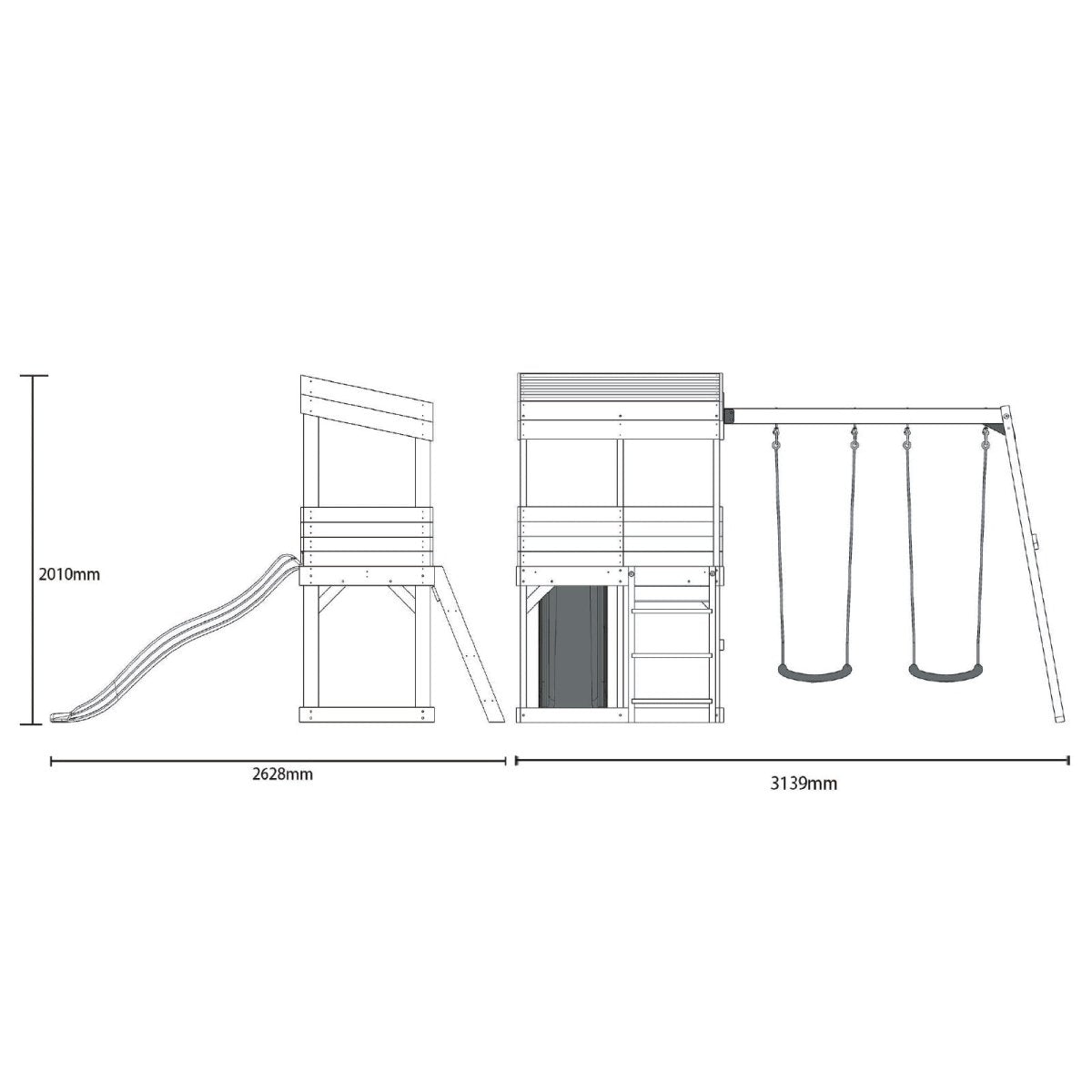 Rebo Lookout Tower with Double Swing and Wave Slide