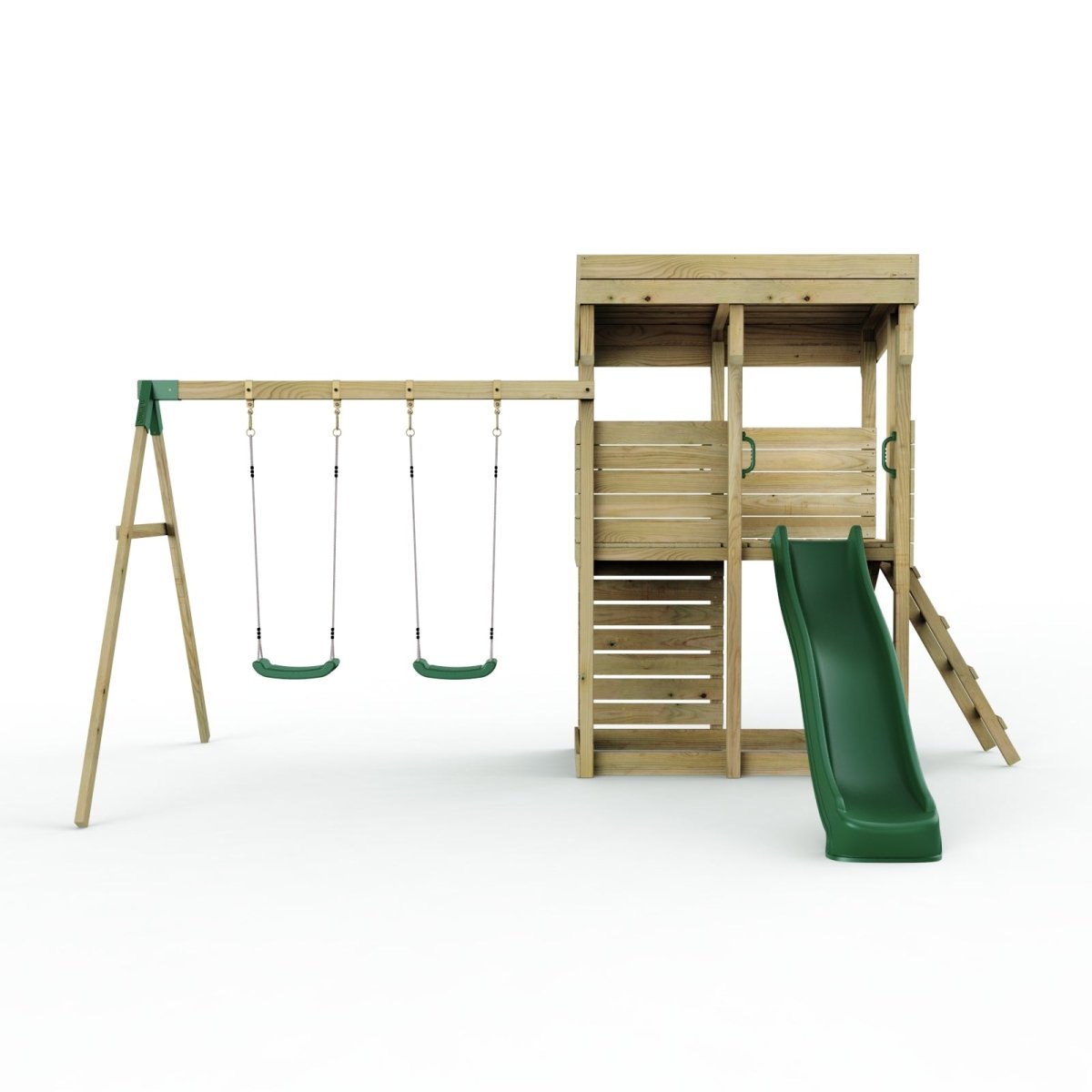 ClassicPlay Outpost XL Lookout Tower with 1.2m Deck, Double Swing and Slide