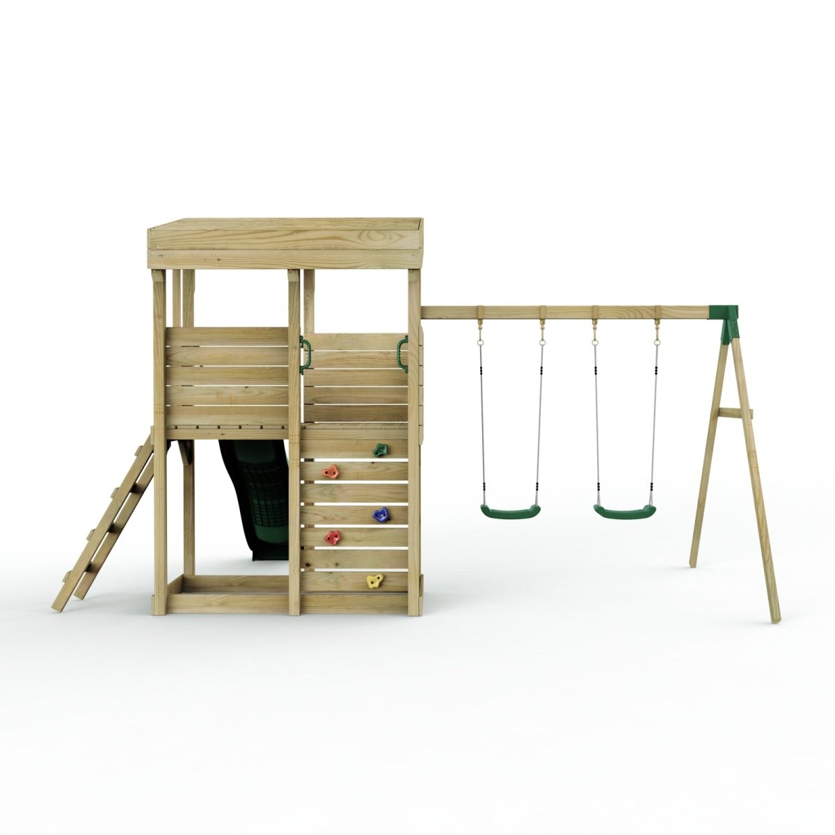 ClassicPlay Outpost XL Lookout Tower with 1.2m Deck, Double Swing and Slide