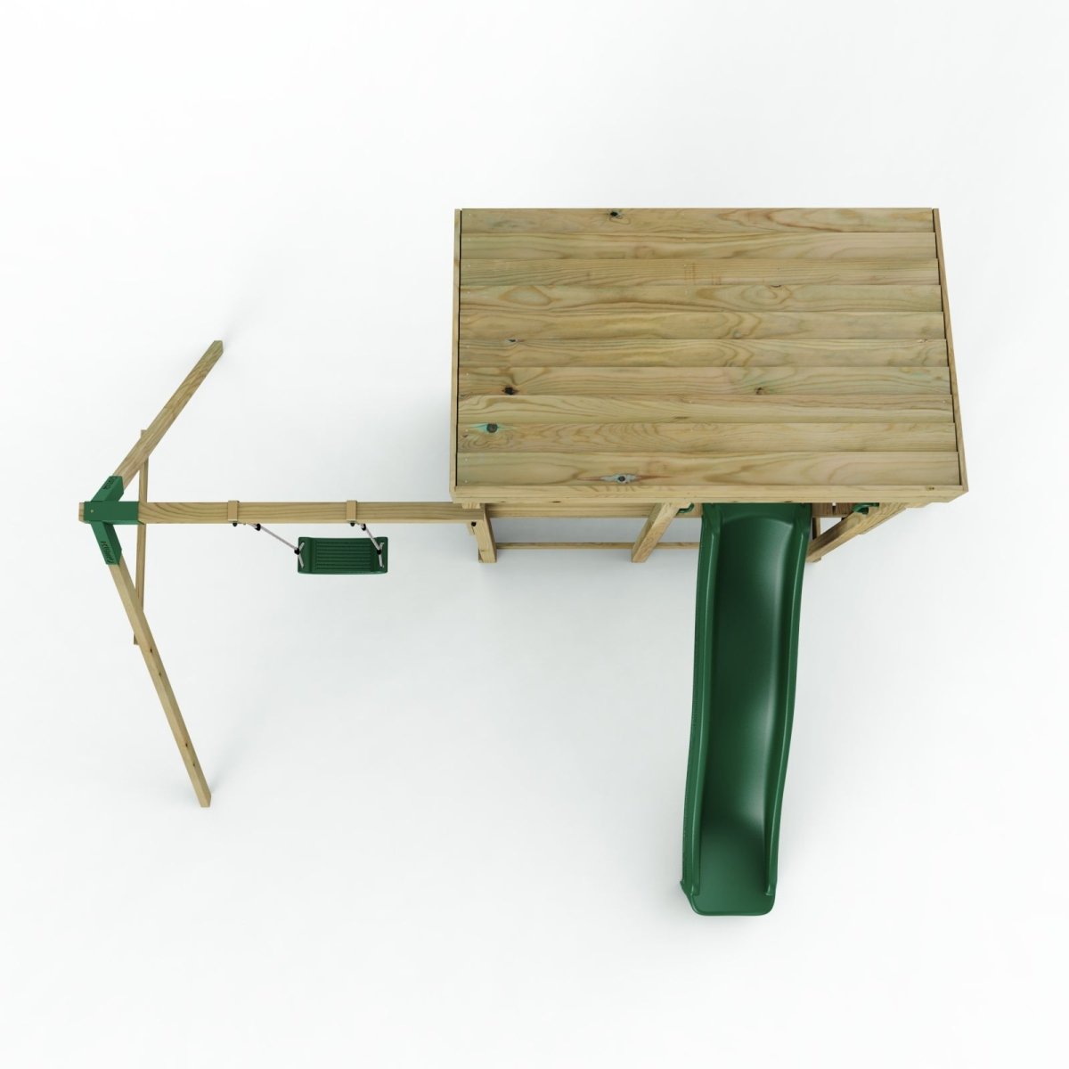 ClassicPlay Outpost XL Lookout Tower with 1.2m Deck, Single Swing and Slide